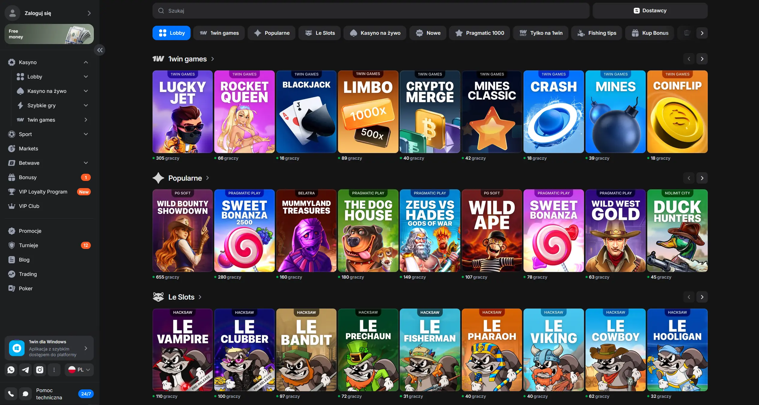 Co zawiera jedno konto w 1Win: kasyno, sport, TVBet i poker